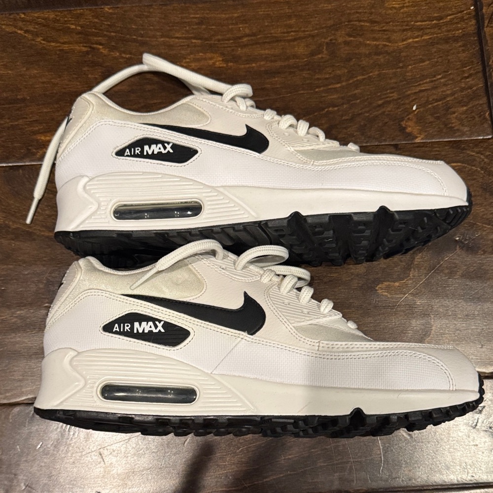 Nike Air Max womens White with Black Swoosh Sneakers